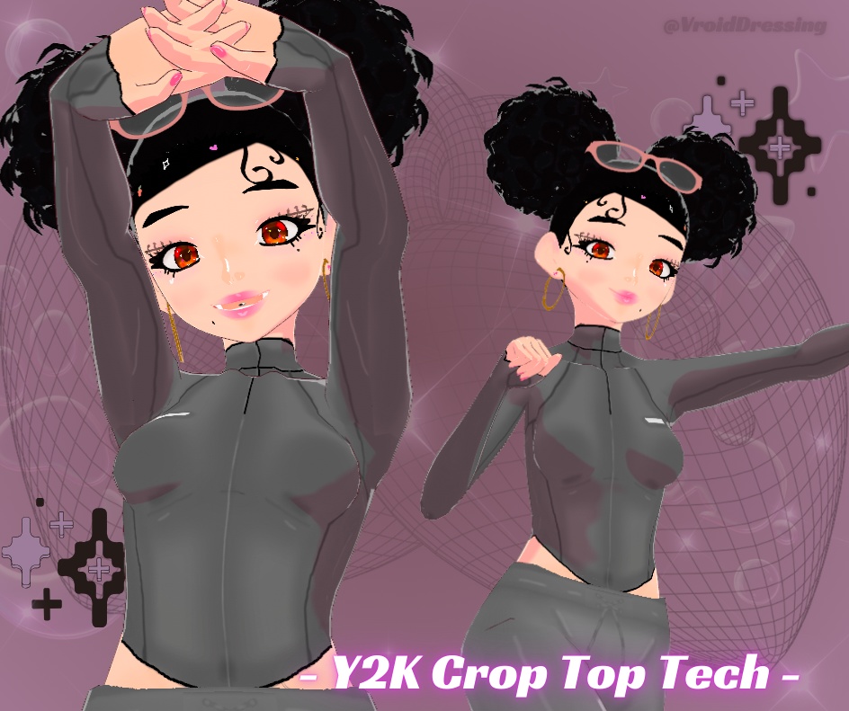 Vroid Y2K Crop Top Tech