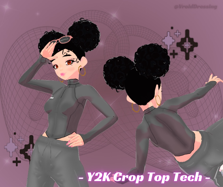 Vroid Y2K Crop Top Tech
