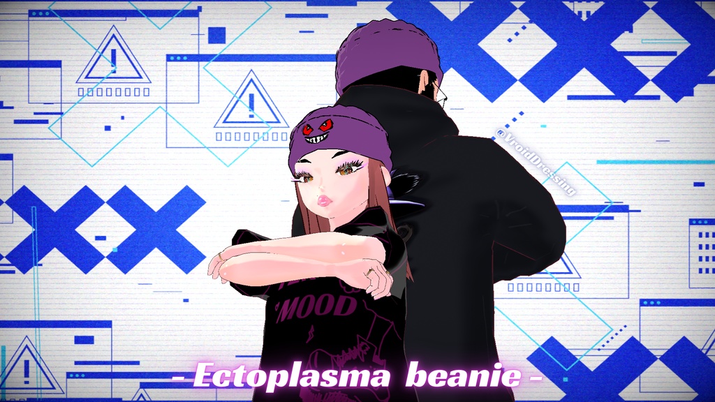 Vroid Ectoplasma Gengar beanie/hat/cap