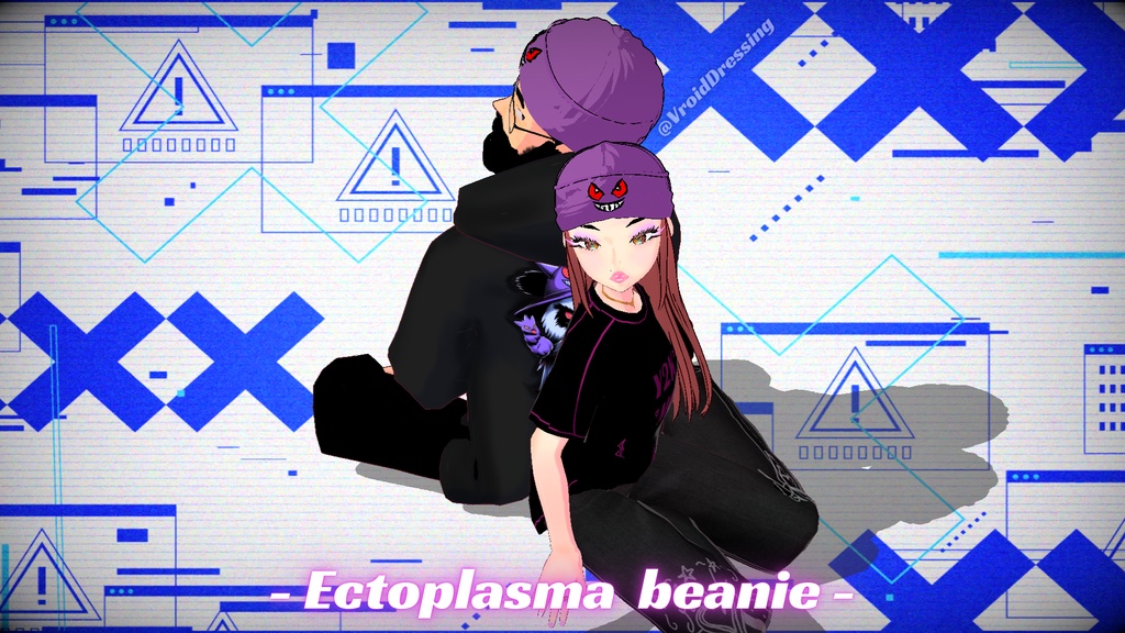 Vroid Ectoplasma Gengar beanie/hat/cap