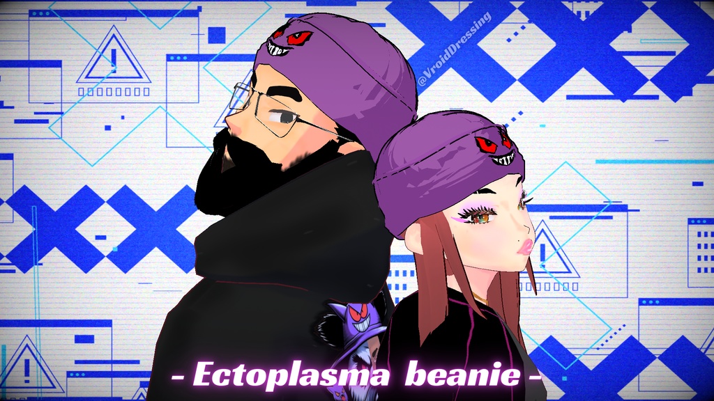 Vroid Ectoplasma Gengar beanie/hat/cap