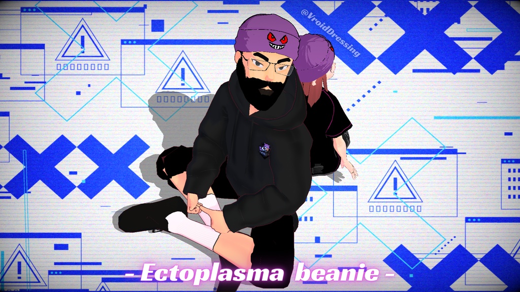 Vroid Ectoplasma Gengar beanie/hat/cap