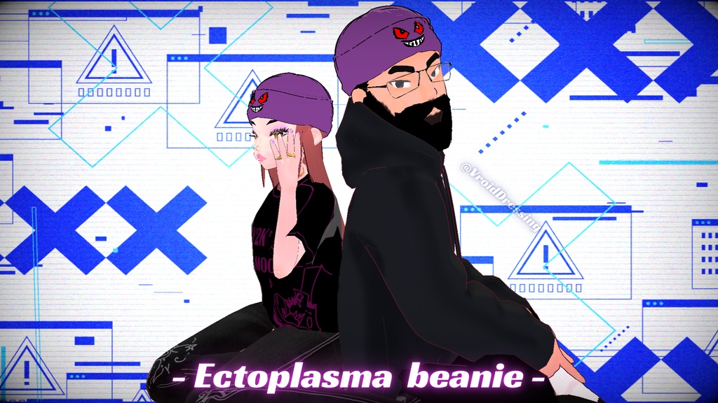 Vroid Ectoplasma Gengar beanie/hat/cap