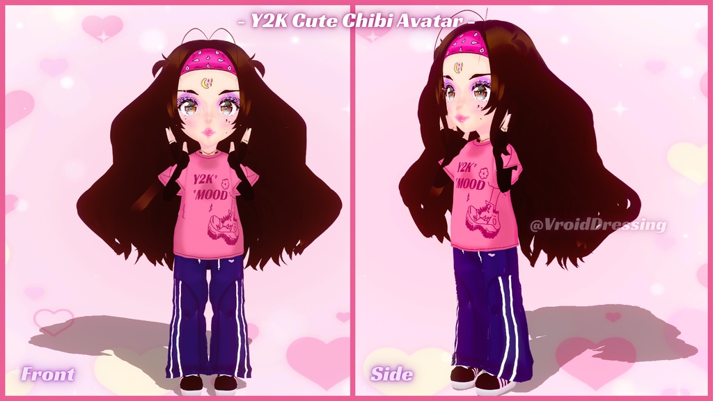 3D Y2K Cute 3D Chibi Vroid Avatar