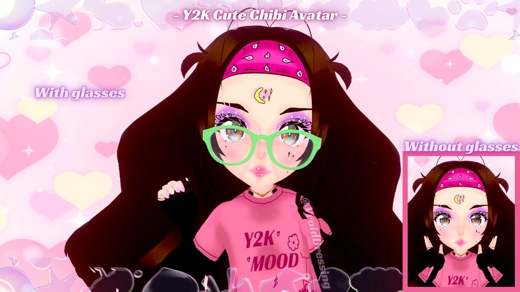 3D Y2K Cute 3D Chibi Vroid Avatar