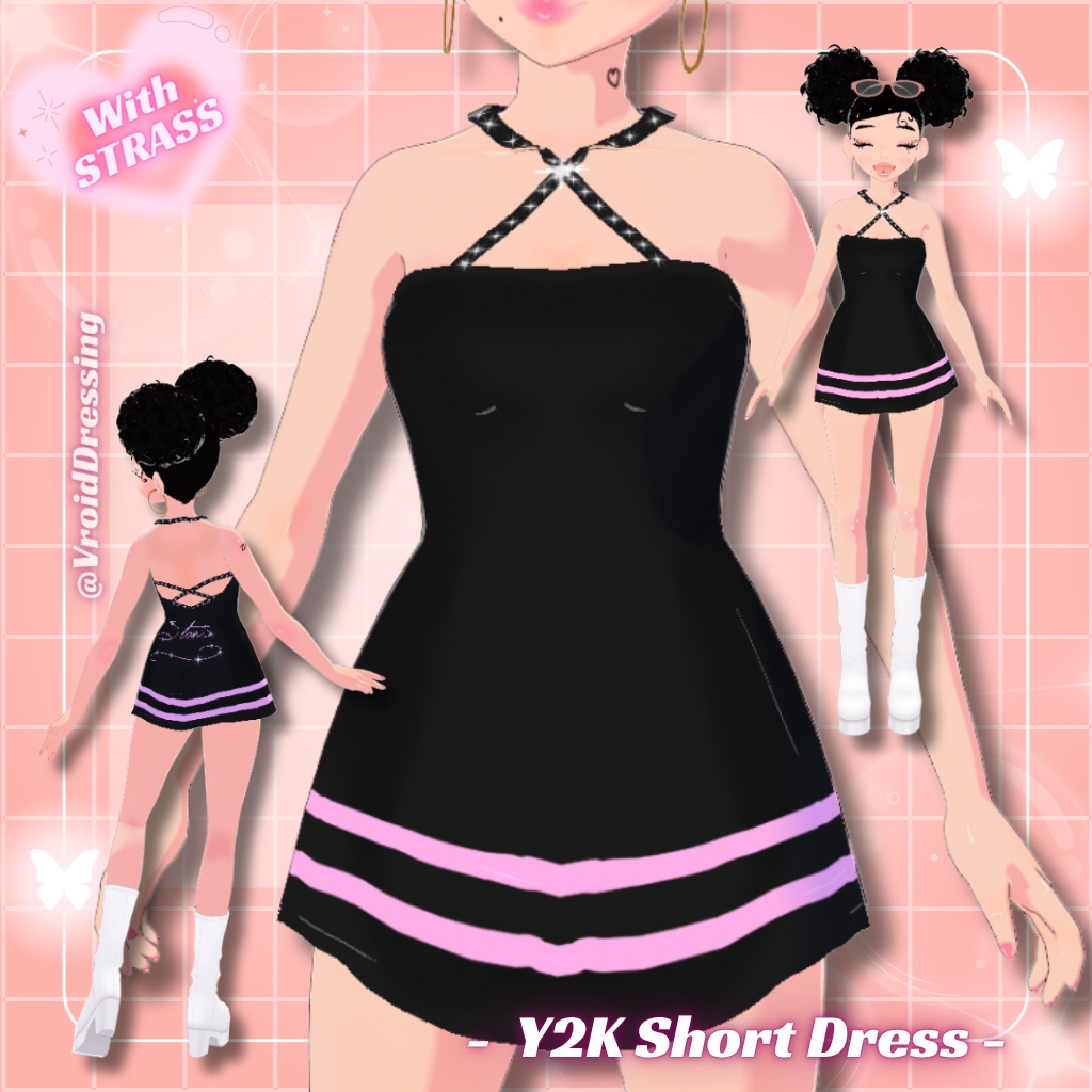 3D Vroid Y2K Short Dress