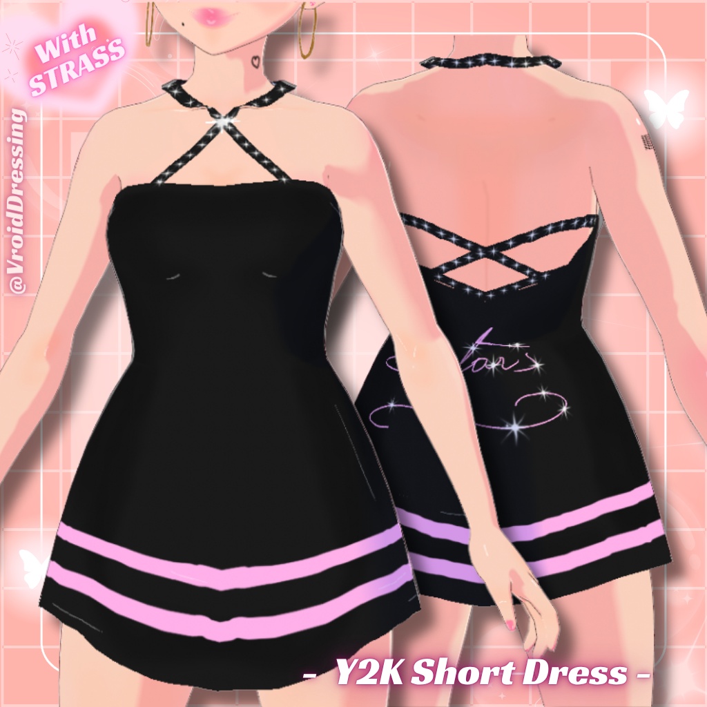 3D Vroid Y2K Short Dress