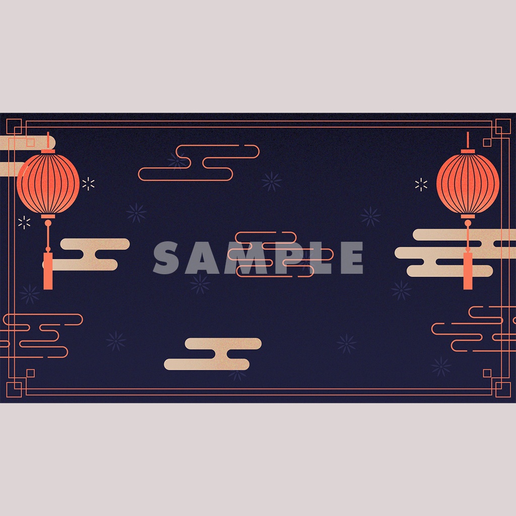 【無料】夜×中華風な配信画面