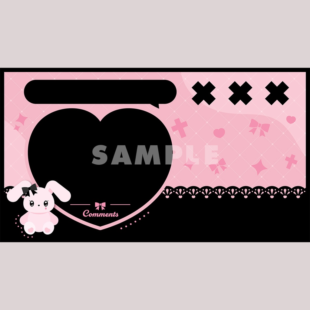 【無料】地雷系可愛い配信画面