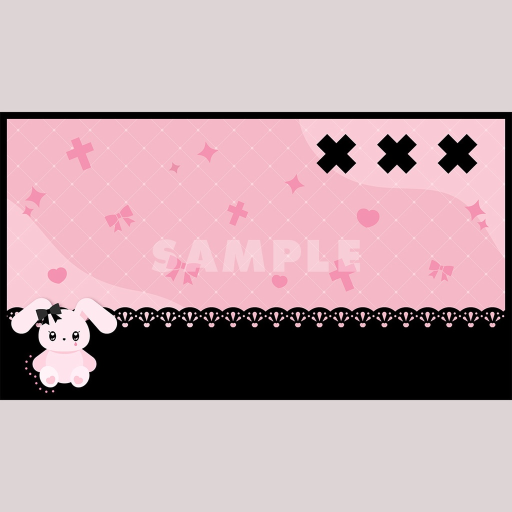 【無料】地雷系可愛い配信画面