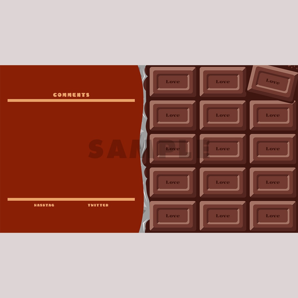 【無料】チョコレートの配信画面セット