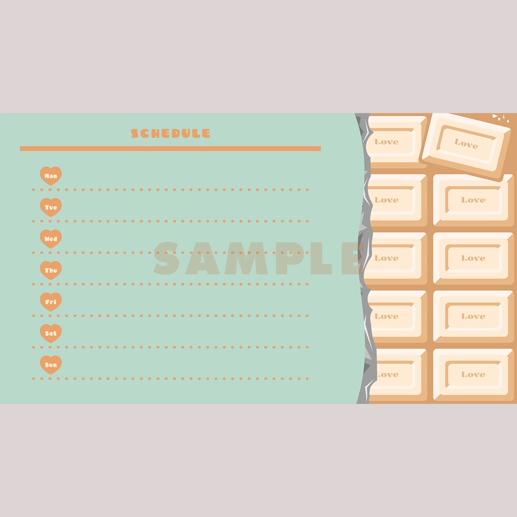 【無料】ホワイトチョコの配信画面セット