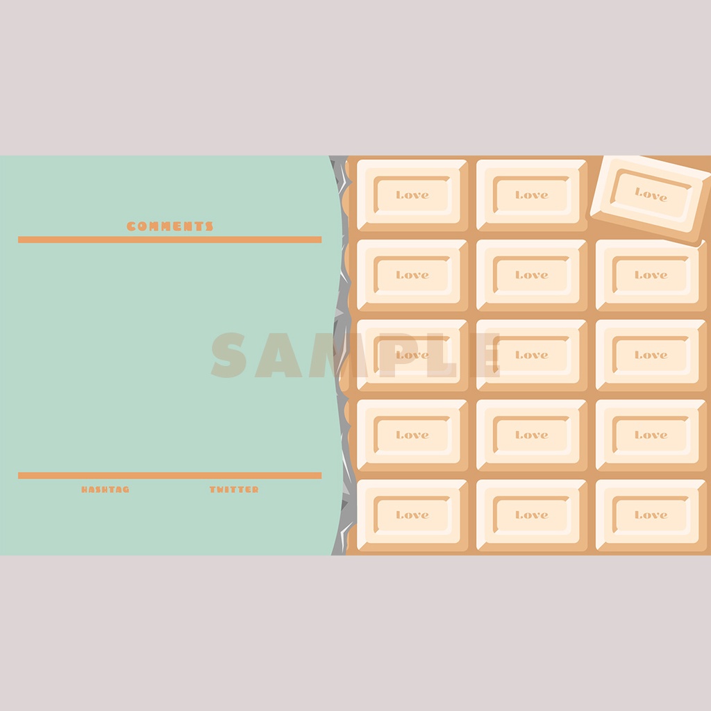 【無料】ホワイトチョコの配信画面セット