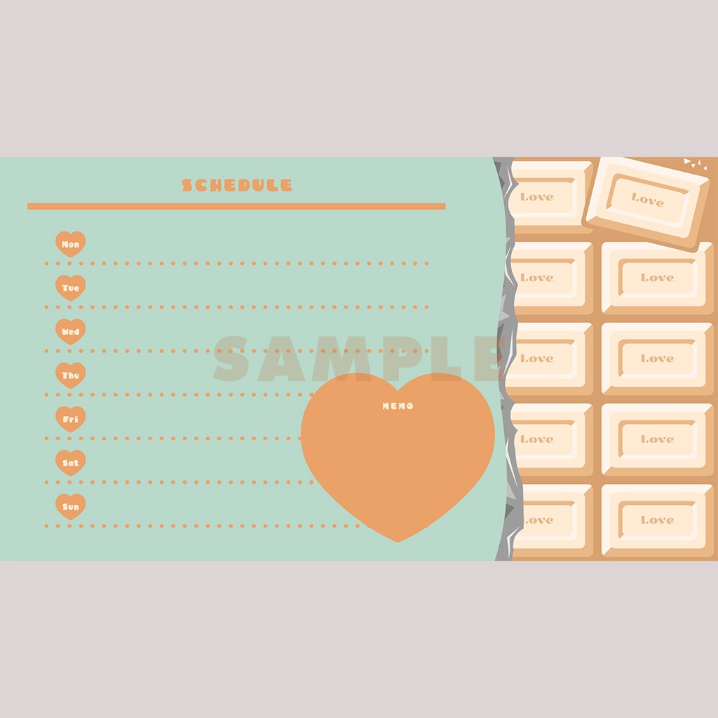 【無料】ホワイトチョコの配信画面セット