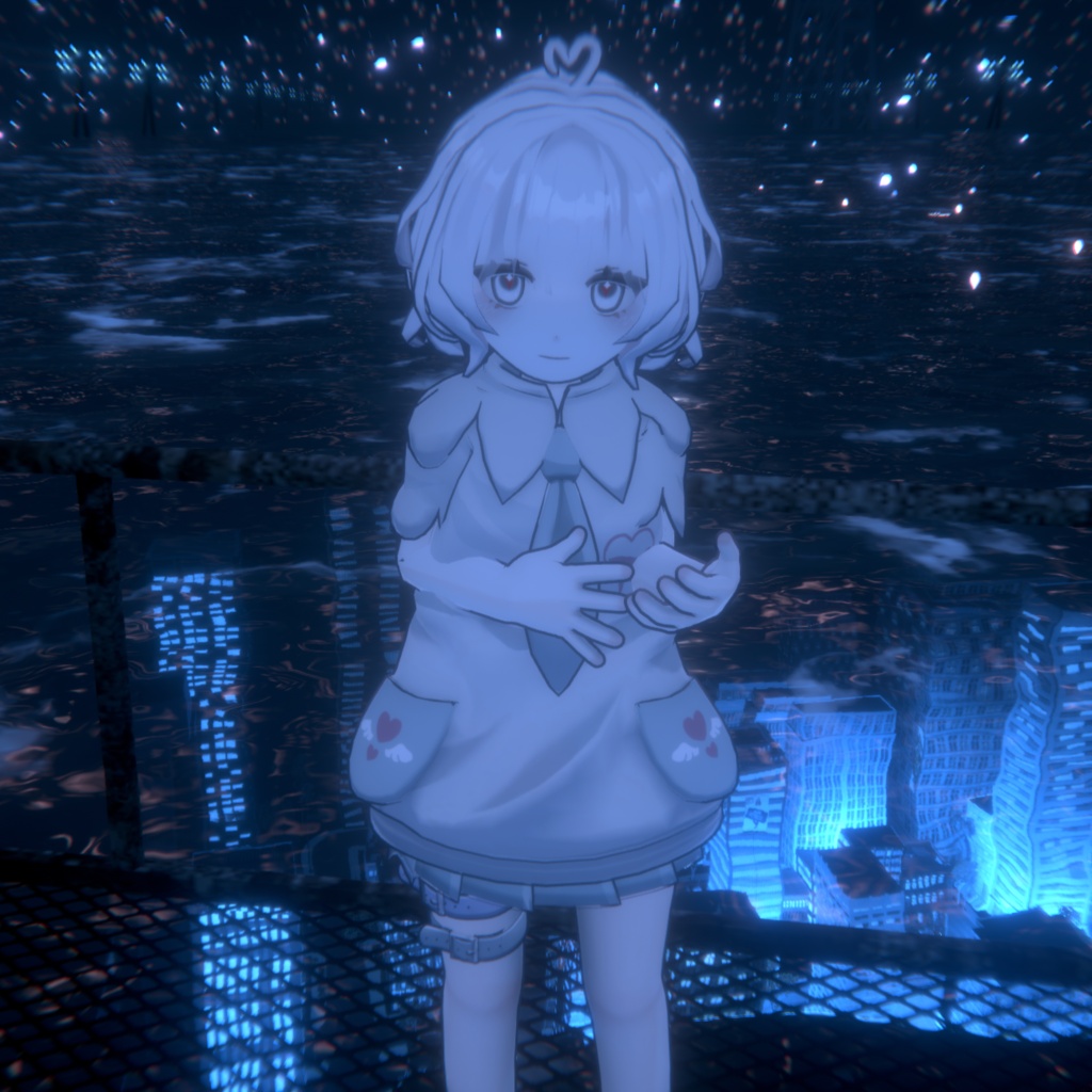 【VRchat想定オリジナル3Dモデル】 おばけのりる-Riru- ☆初公開SALE☆10/31まで¥2000→1300