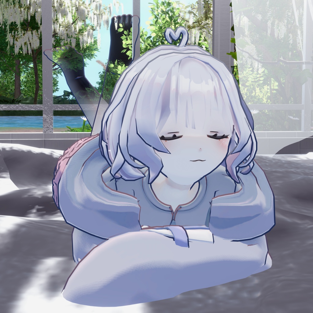 【VRchat想定オリジナル3Dモデル】 おばけのりる-Riru- ☆初公開SALE☆10/31まで¥2000→1300
