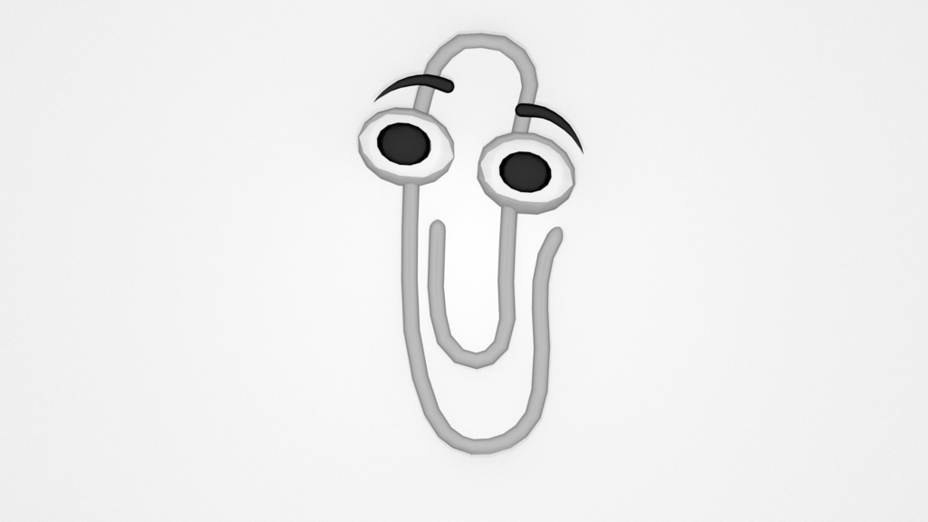 Clippy Hair Pin (Low Poly - 1732 tris)