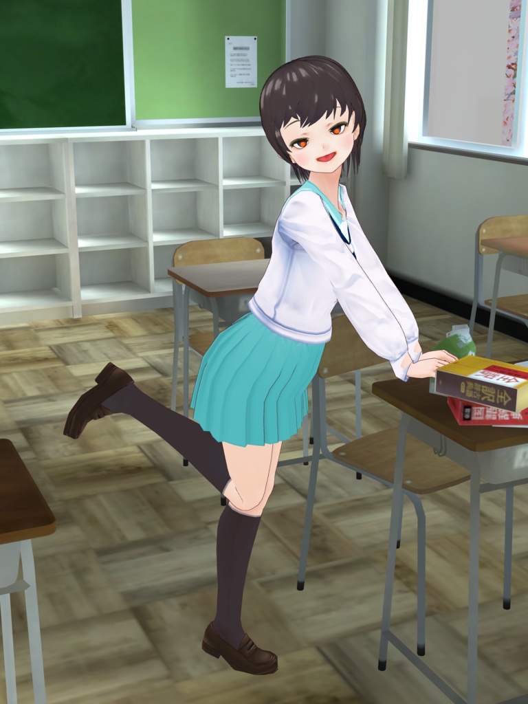 襟が小さく 淡い色のセーラー服 V1 ななせlabo Booth