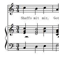 【楽譜】Choral C dur  "Schaffs mit mir, Gott"BWV514 Aus ”Notenbuch für Anna Magdalena Bach”