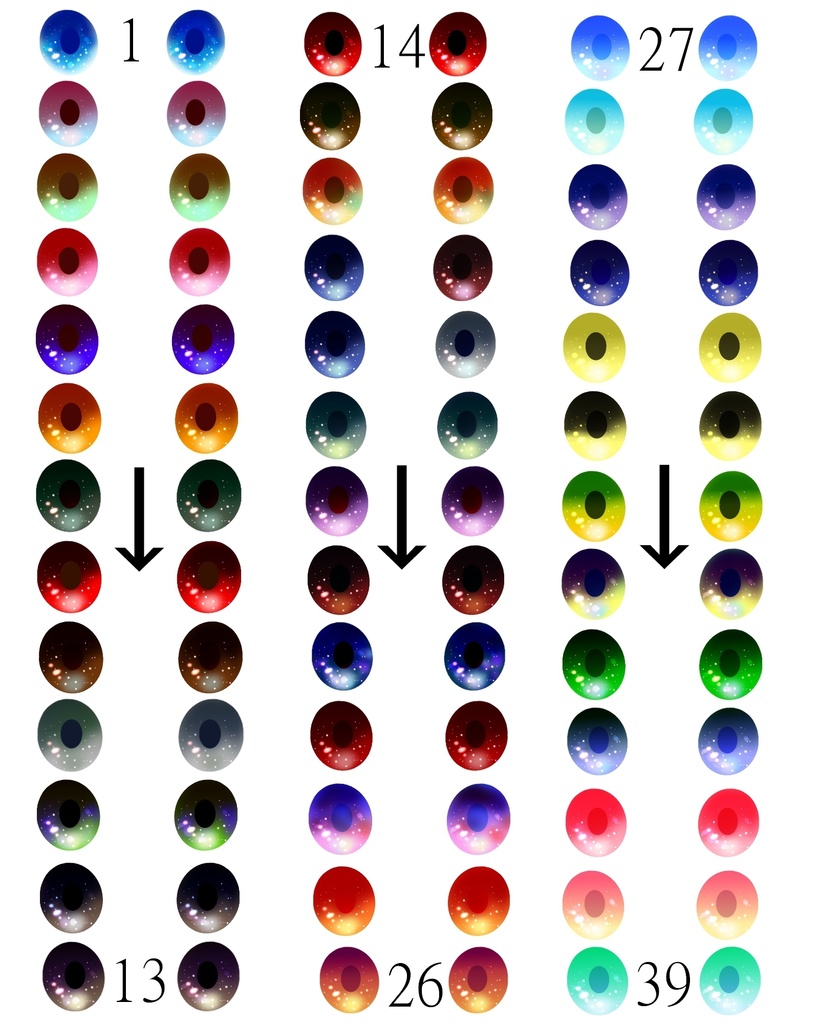 vroid瞳テクスチャ60種セット