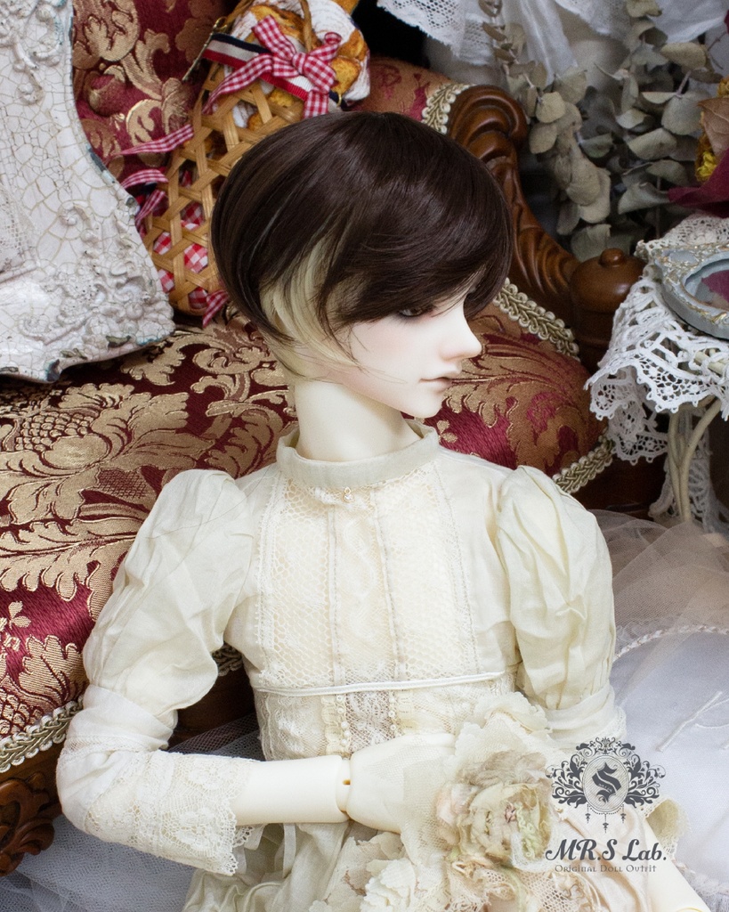 ドールウィッグ 耐熱:【Original REASONABLE label】Mash Short マッシュショート バニラショコラ 8-9inch