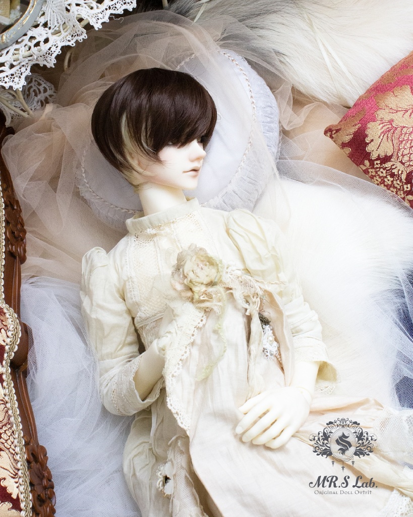 ドールウィッグ 耐熱:【Original REASONABLE label】Mash Short マッシュショート バニラショコラ 8-9inch