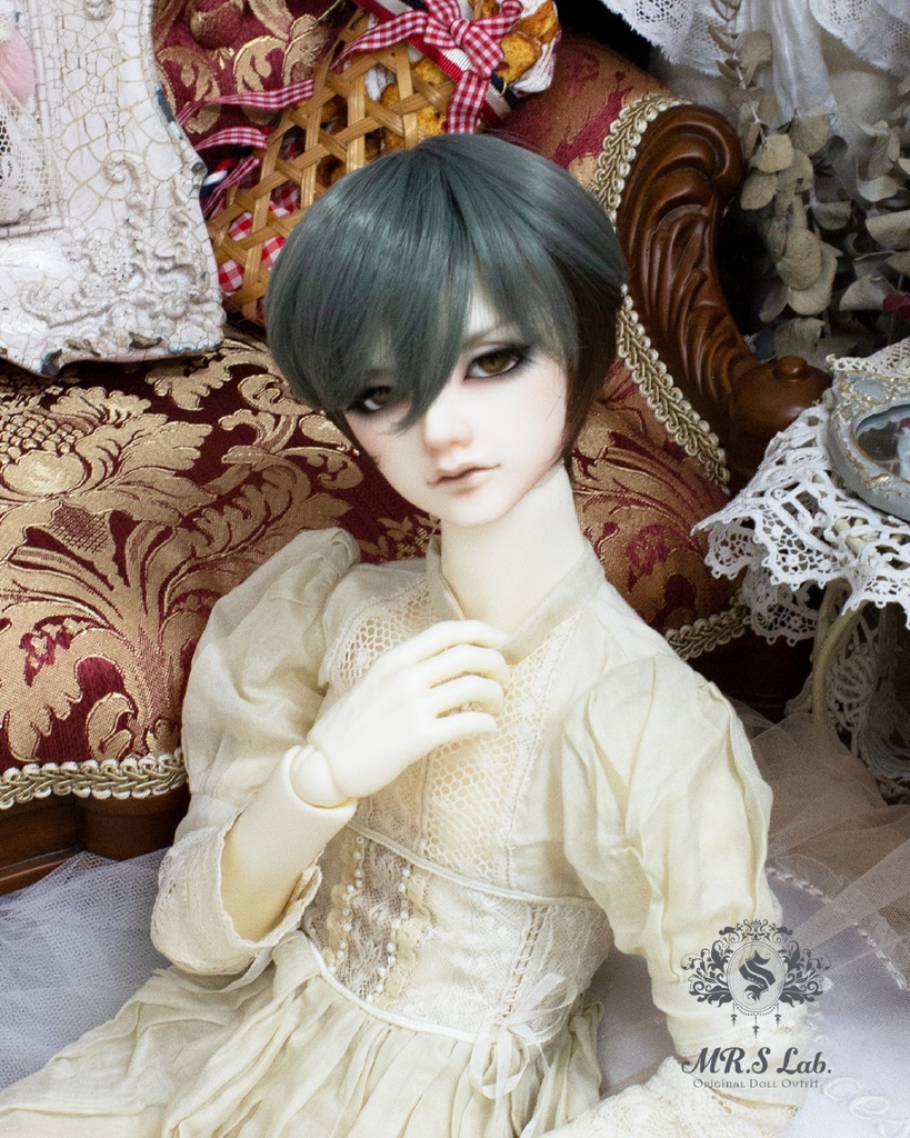 ドールウィッグ　耐熱：【Original REASONABLE label】Mash Short　マッシュショート　ミントショコラ　8-9inch