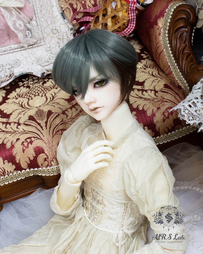 ドールウィッグ　耐熱：【Original REASONABLE label】Mash Short　マッシュショート　ミントショコラ　8-9inch