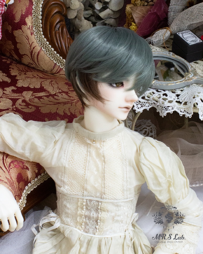 ドールウィッグ　耐熱：【Original REASONABLE label】Mash Short　マッシュショート　ミントショコラ　8-9inch