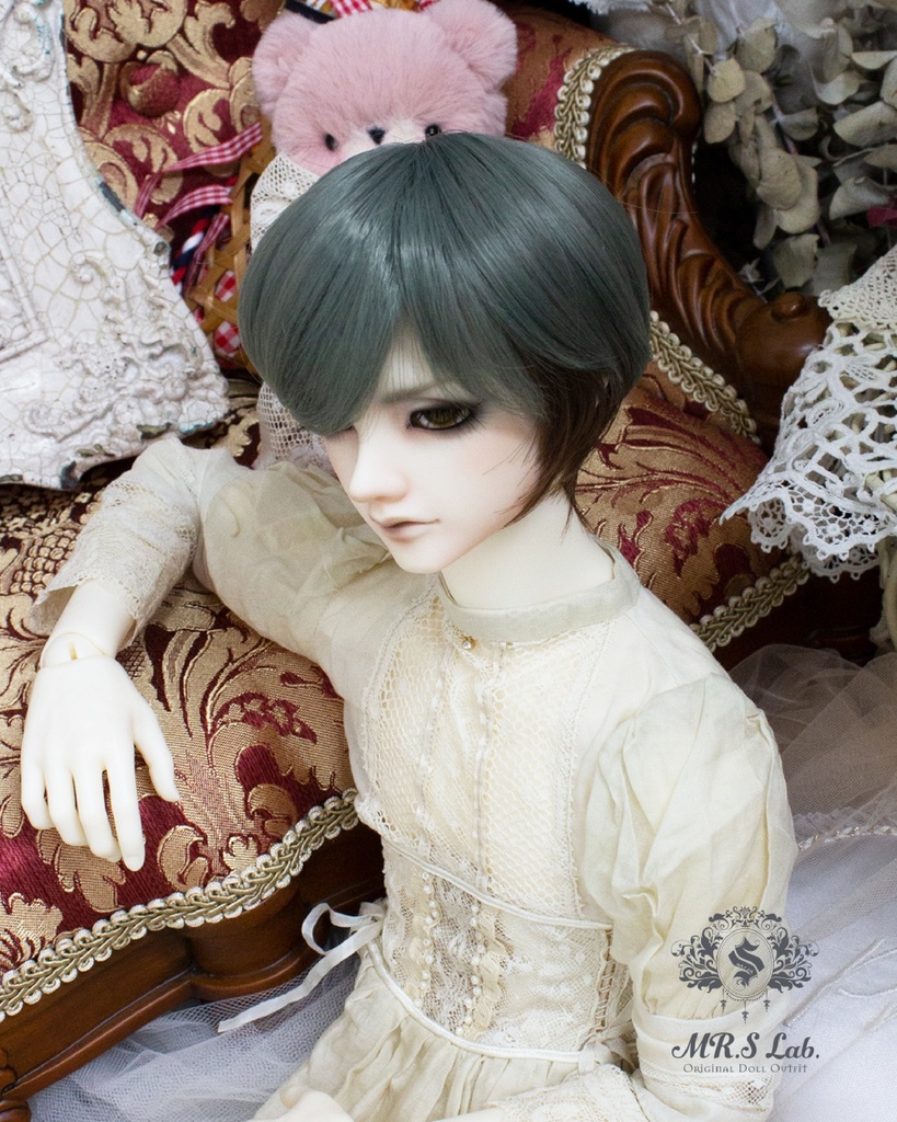 ドールウィッグ　耐熱：【Original REASONABLE label】Mash Short　マッシュショート　ミントショコラ　8-9inch