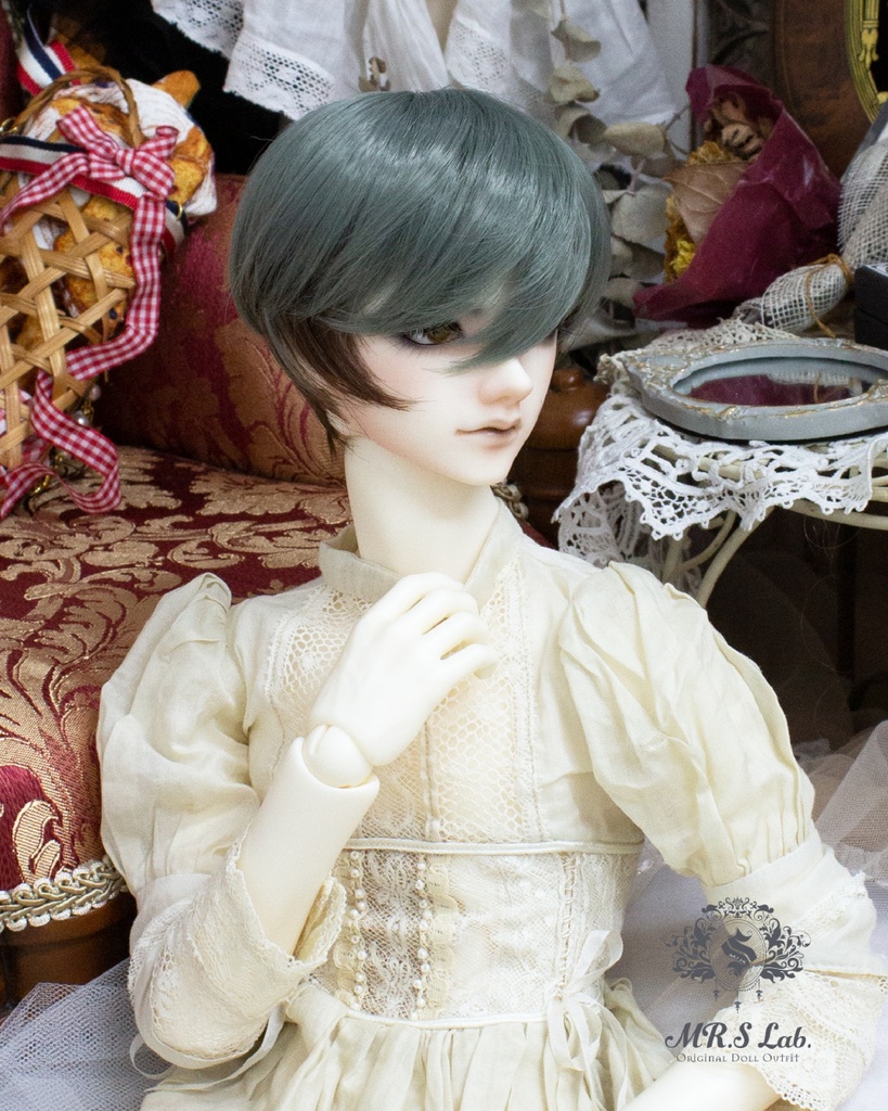 ドールウィッグ　耐熱：【Original REASONABLE label】Mash Short　マッシュショート　ミントショコラ　8-9inch