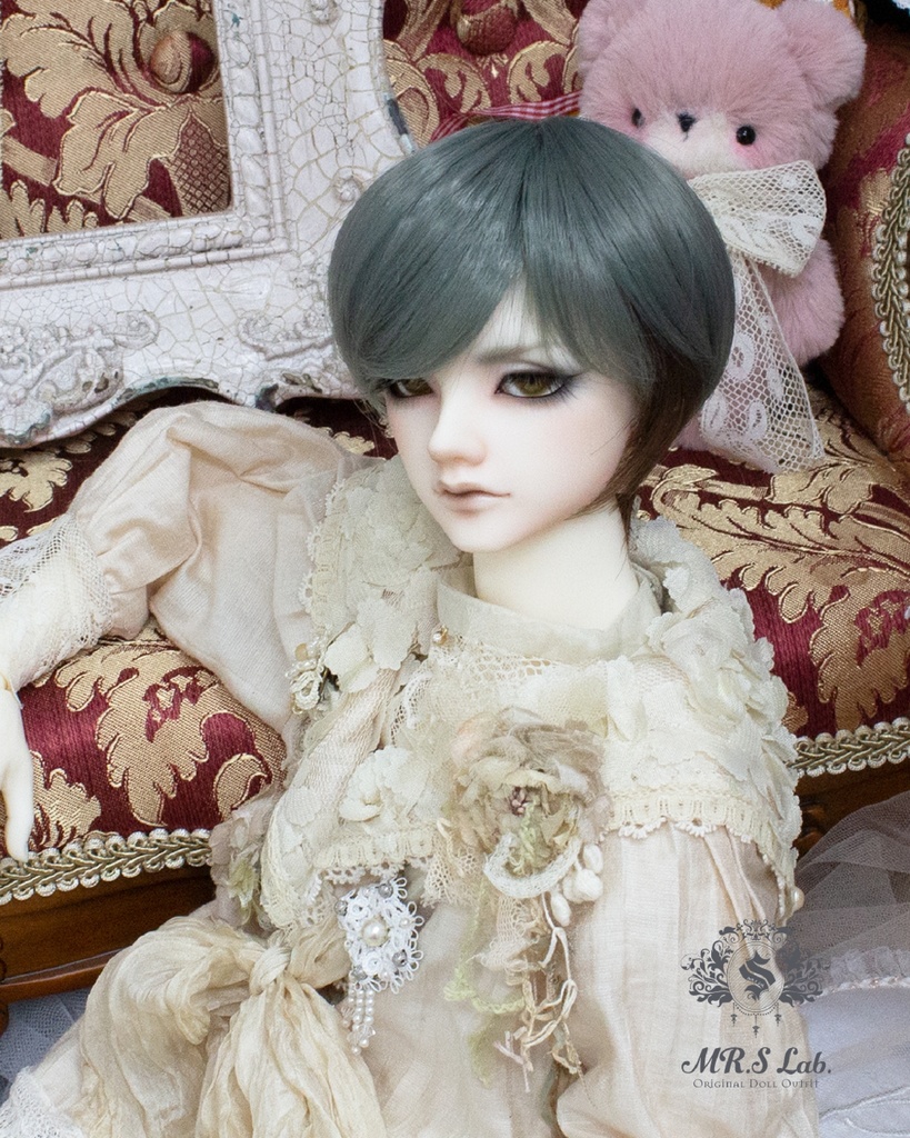 ドールウィッグ　耐熱：【Original REASONABLE label】Mash Short　マッシュショート　ミントショコラ　8-9inch