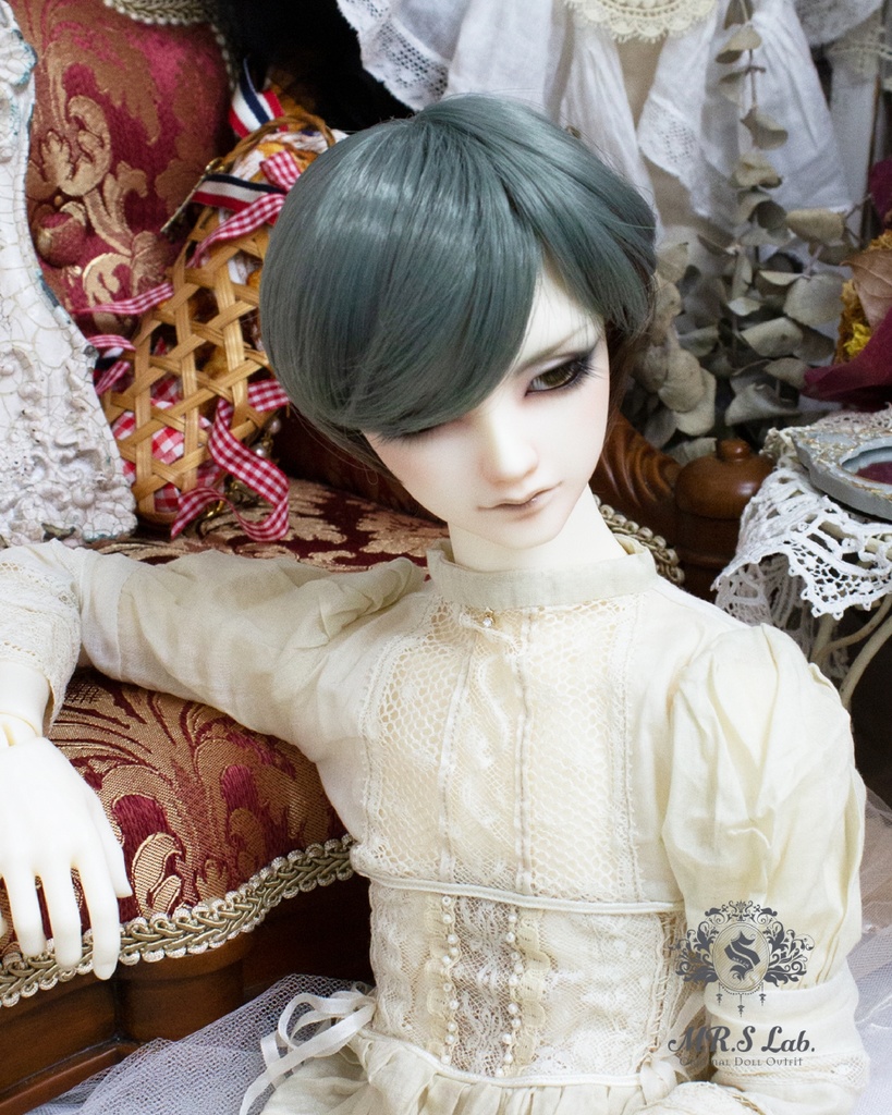 ドールウィッグ　耐熱：【Original REASONABLE label】Mash Short　マッシュショート　ミントショコラ　8-9inch