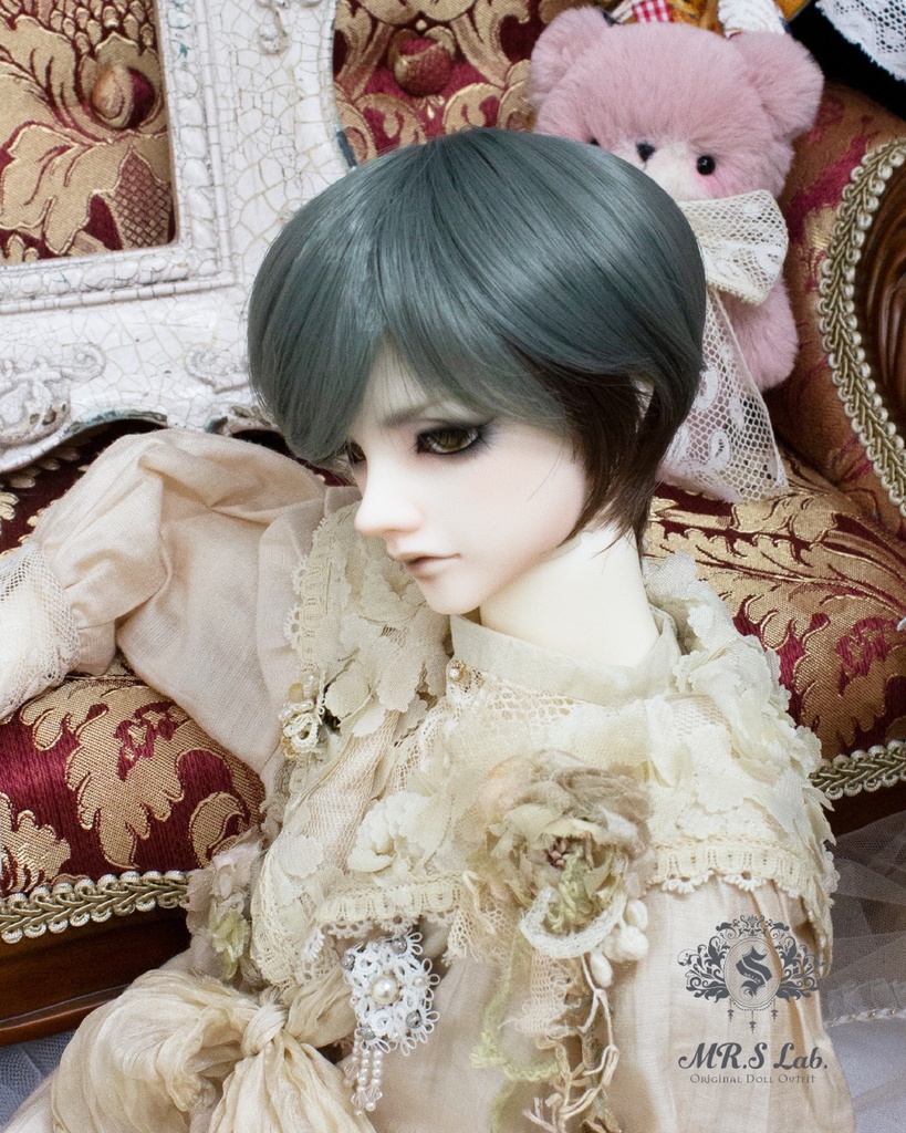 ドールウィッグ　耐熱：【Original REASONABLE label】Mash Short　マッシュショート　ミントショコラ　8-9inch
