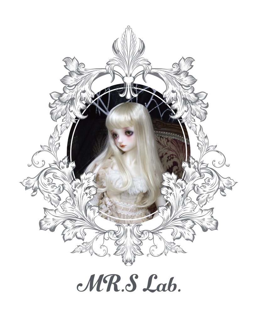 ドールウィッグ　モヘア：One Curl　ワンカール　プラチナシフォン　8-9 inch