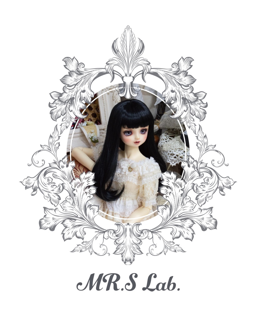 ドールウィッグ　モヘア：One Curl　ワンカール　ブラック　8-9 inch