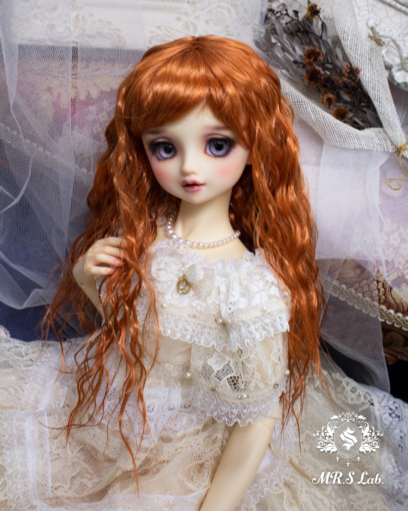 ドールウィッグ モヘア:Girly ガーリィ アプリコット 8-9 inch