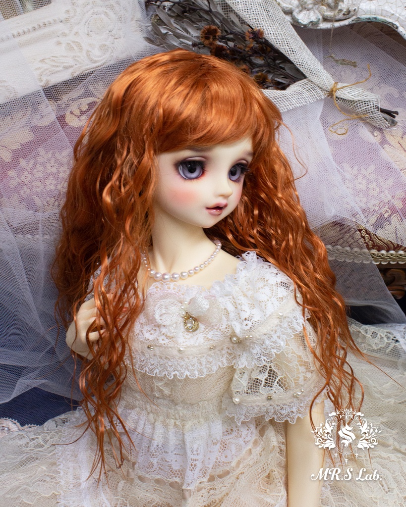 ドールウィッグ モヘア:Girly ガーリィ アプリコット 8-9 inch