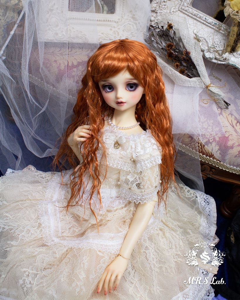 ドールウィッグ モヘア:Girly ガーリィ アプリコット 8-9 inch