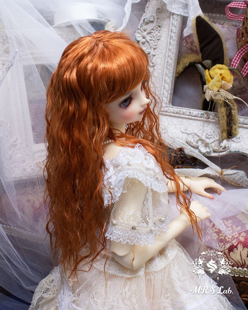 ドールウィッグ モヘア:Girly ガーリィ アプリコット 8-9 inch