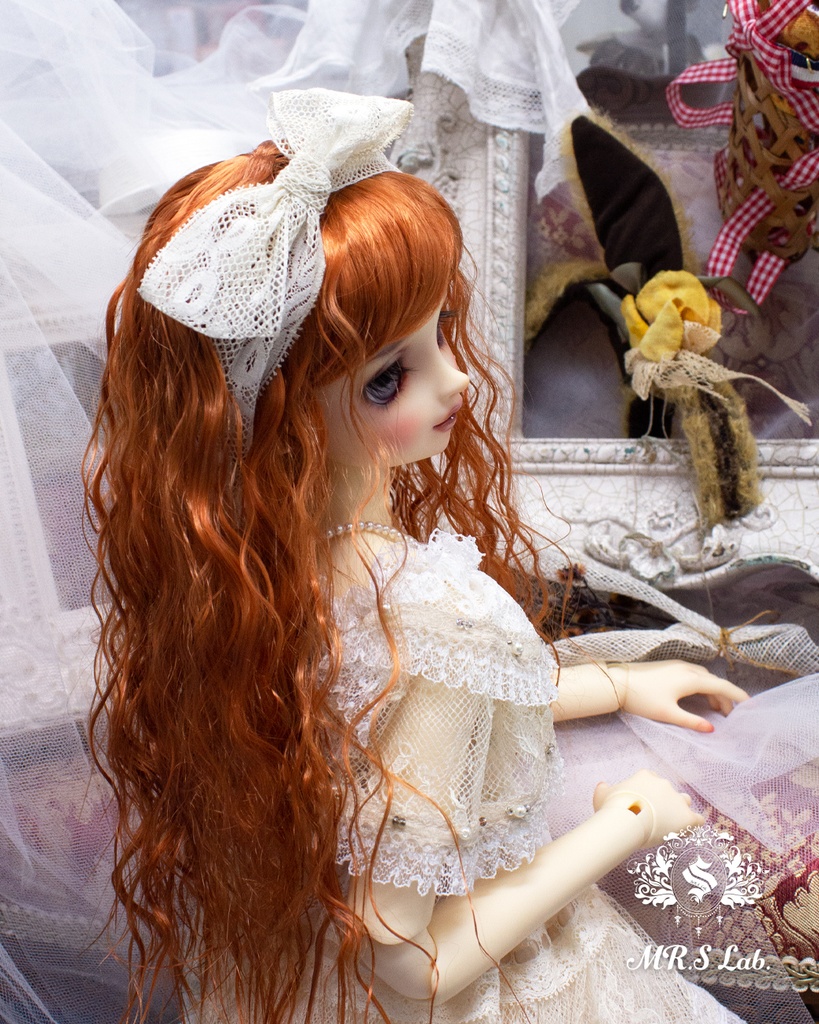 ドールウィッグ モヘア:Girly ガーリィ アプリコット 8-9 inch