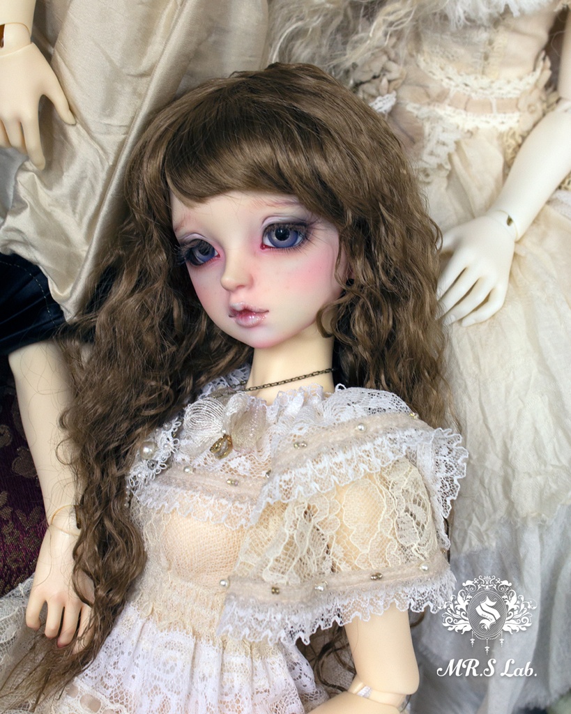 ドールウィッグ モヘア:Girly ガーリィ モカベージュ 8-9 inch