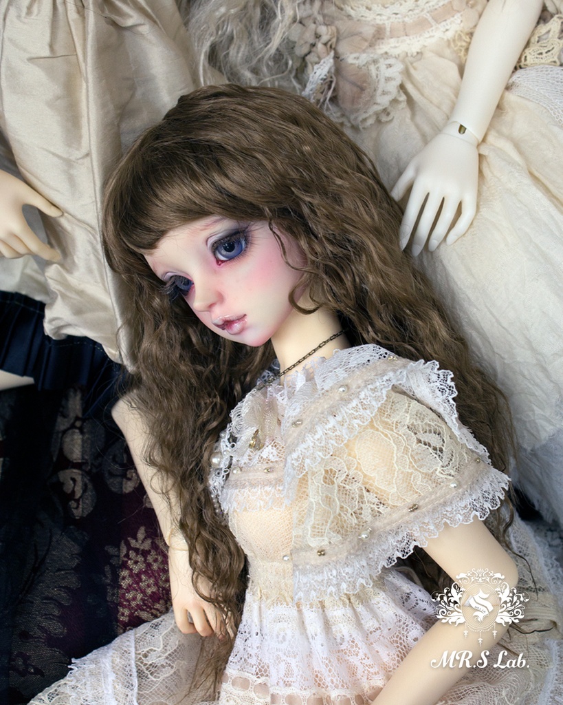 ドールウィッグ モヘア:Girly ガーリィ モカベージュ 8-9 inch