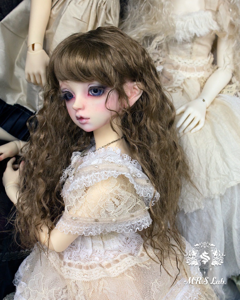 ドールウィッグ モヘア:Girly ガーリィ モカベージュ 8-9 inch