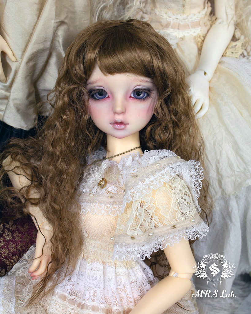 ドールウィッグ モヘア:Girly ガーリィ モカベージュ 8-9 inch