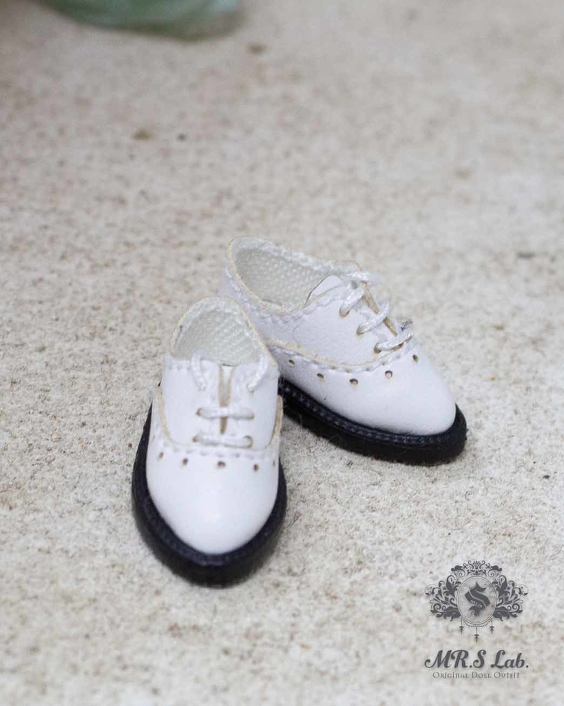ドールシューズ：【Original】Wing - tip Oxford　ウィングチップオックスフォード ホワイト 白