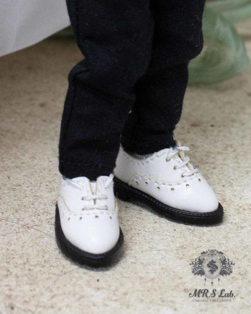 ドールシューズ：【Original】Wing - tip Oxford　ウィングチップオックスフォード ホワイト 白