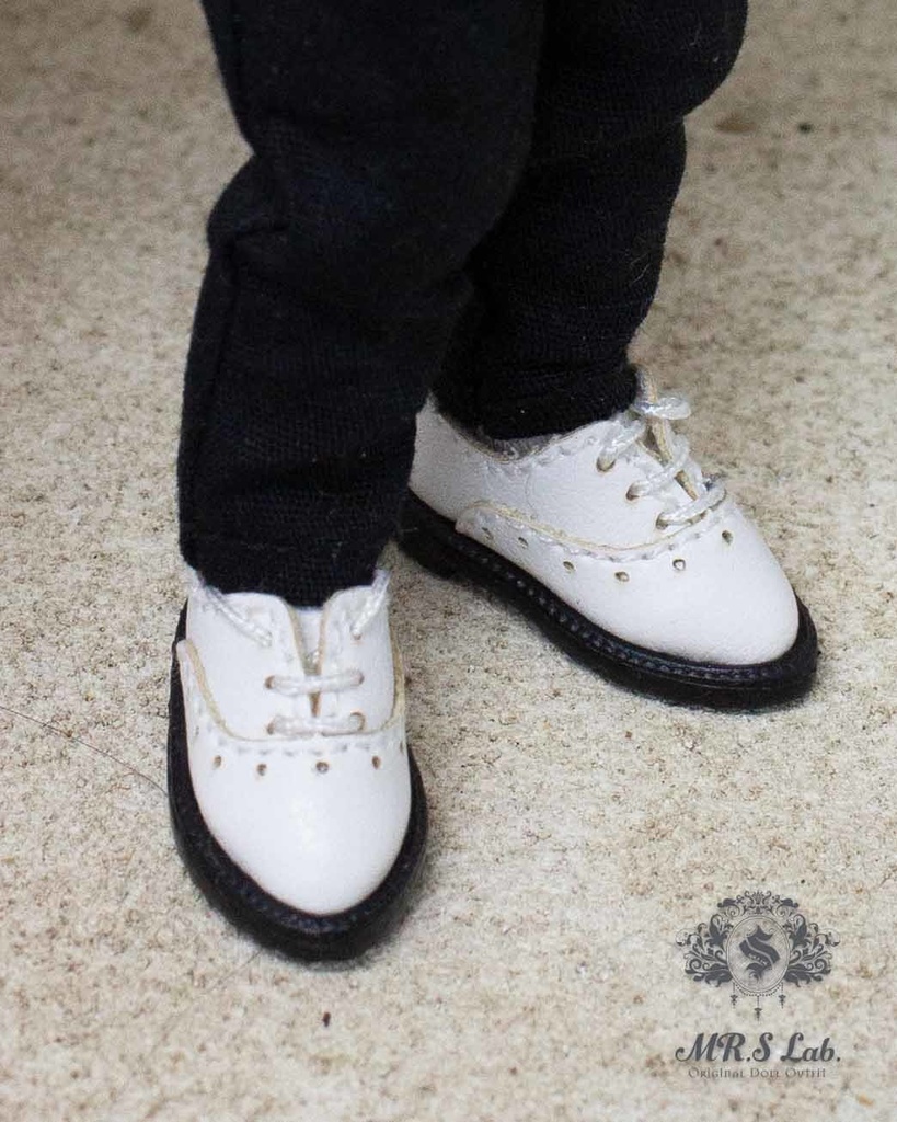 ドールシューズ：【Original】Wing - tip Oxford　ウィングチップオックスフォード ホワイト 白