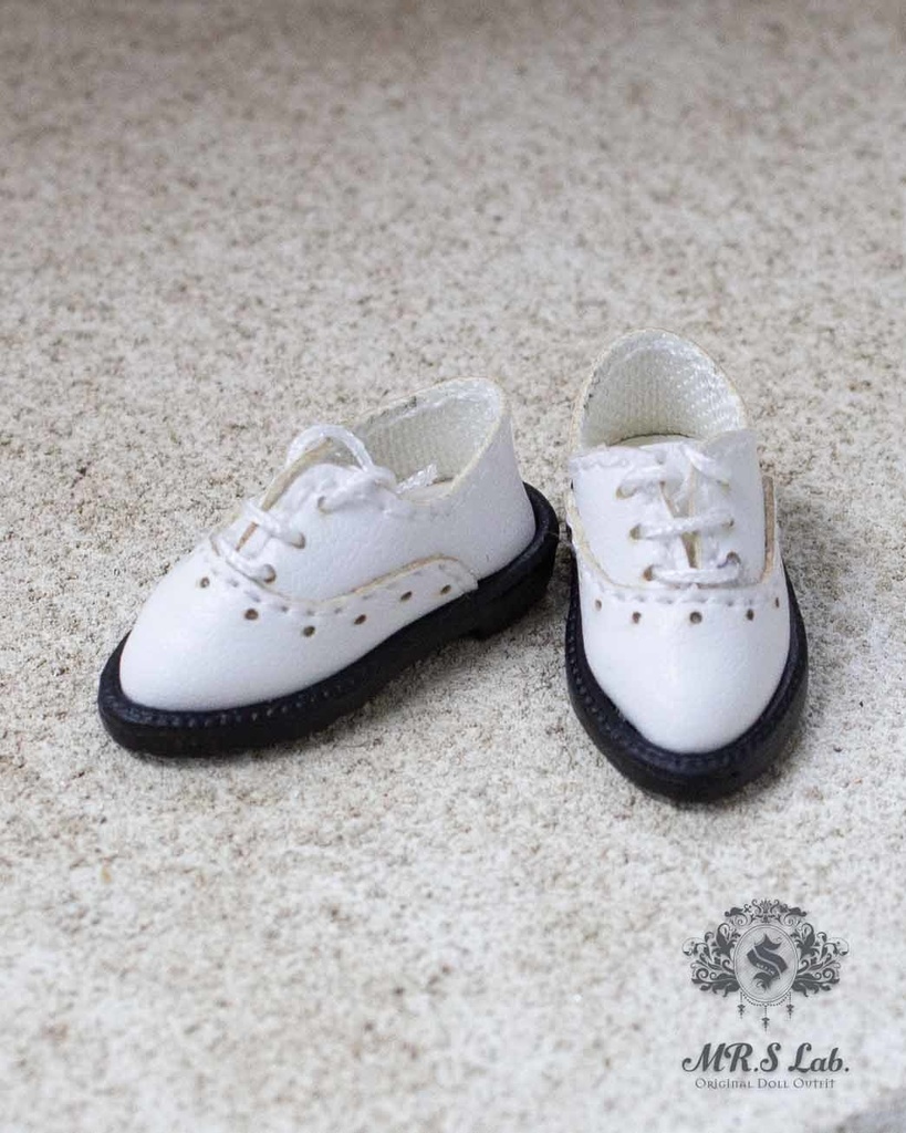 ドールシューズ：【Original】Wing - tip Oxford　ウィングチップオックスフォード ホワイト 白