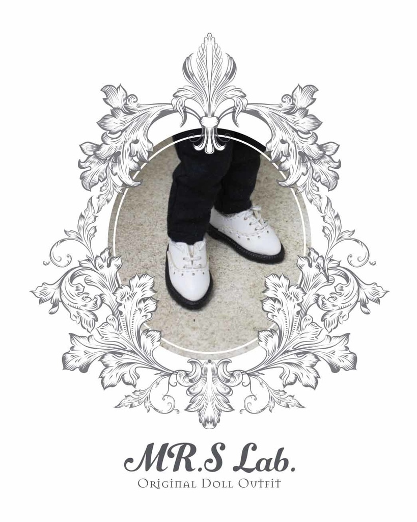 ドールシューズ：【Original】Wing - tip Oxford　ウィングチップオックスフォード ホワイト 白